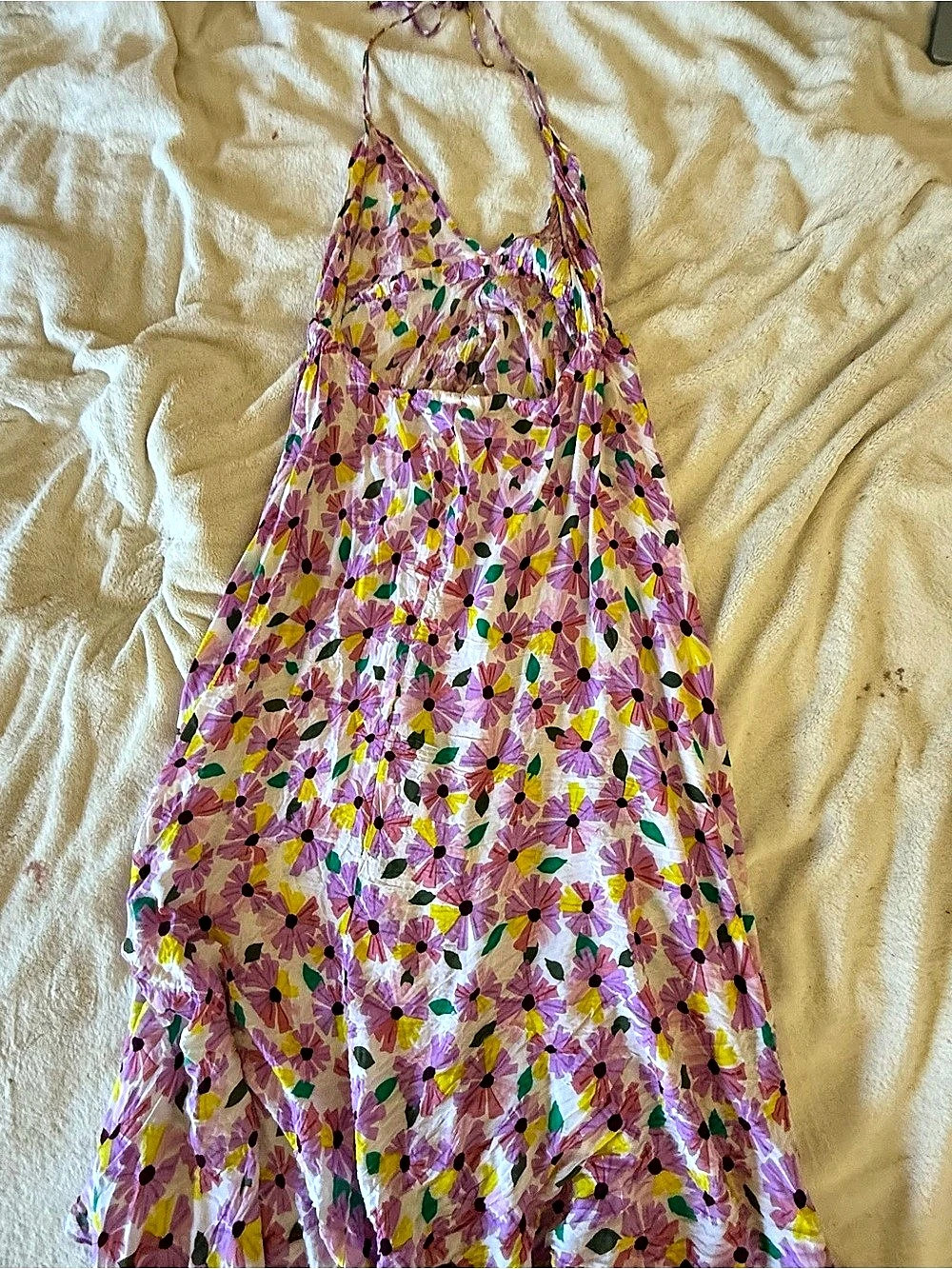 kate spade new york Orchid Bloom Halter Dress Pink & Purple Medium